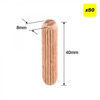 Trend DWL/8X40/50 Dowels 8 x 40mm Pack of 50 2.68
