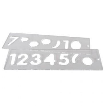 Trend Temp/NUC/57 Template Set Numbers 57mm Upper Case