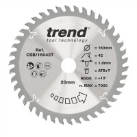Trend CSB/16042T WOOD SAWBLADE 160X20X42TX1.8 26.61