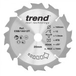 Trend CSB/16512T WOOD SAWBLADE 165X20X12TX1.5 19.61
