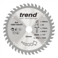 Trend CSB/16842T WOOD SAWBLADE 168X20X42TX1.8 28.01