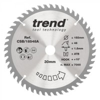 Trend CSB/18548A WOOD SAWBLADE 185X30X48TX1.8 25.91