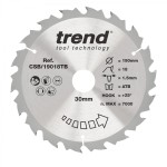 Trend CSB/19018TB WOOD SAWBLADE 190X30X18TX1.5 23.11