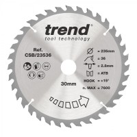 Trend CSB/23536 WOOD SAWBLADE 235X30X36TX2.8 33.97