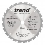 Trend CSB/CC18524T WOOD CC SAWBLADE 185X20X24TX1.6 30.82