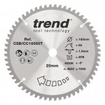 Trend CSB/CC18560T WOOD CC SAWBLADE 185X20X60TX1.6 36.42