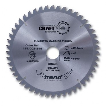 Trend Circular Saw Blade CSB/CC18424T CraftPro TCT Mitre Saw Crosscutting 184mm 24T 16mm