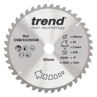 Trend CSB/CC25548 WOOD CC SAWBLADE 255X30X48TX2.4 45.53