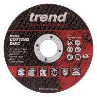 Trend Metal Cutting Discs 115mm x 2.5mm x 22.2mm Pack of 10 AD/C115/25/M 13.92