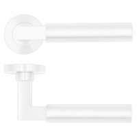 Door Handles Rosso Tecnica Garda Lever on Round Rose RT050PCW Powder Coated White £35.73