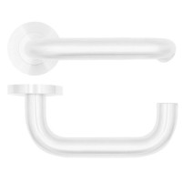 Door Handles Rosso Tecnica Maggiore Lever on Round Rose RT030PCW Powder Coated White £23.08
