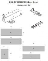 Intumescent Kit for NHN Concealed Pivoting Door Closer 36.64