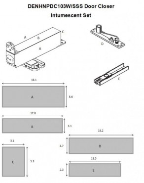 Intumescent Kit for NHN Concealed Pivoting Door Closer