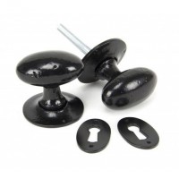 Anvil 33251 Oval Mortice or Rim Knob Set Black 39.93