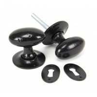 Anvil 33251 Oval Mortice or Rim Knob Set Black 38.39