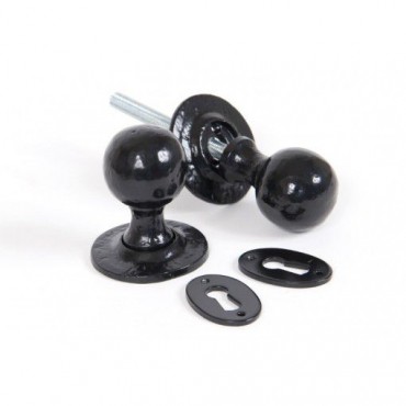 Anvil 33252 Round Mortice or Rim Knob Set Black