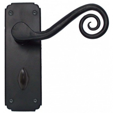 Anvil 33266 Monkeytail Lever Bathroom Lock Door Handles Black