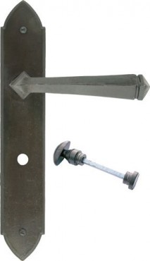Anvil 33272 Gothic Bathroom Lever Lock Door Handles Beeswax