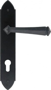 Anvil 33273 92mm Gothic Espagnolette Euro Lock Door Handle Set Black