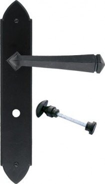 Anvil 33274 Gothic Bathroom Lever Lock Door Handles Black