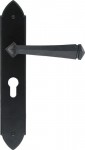 Anvil 33277 Gothic Euro Profile Lever Lock Door Handles Black 94.44