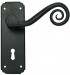 Anvil 33279 Monkeytail Lever Lock Door Handles Black