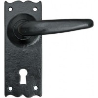 Anvil 33319 Oak Lever Lock Door Handles Black 34.74