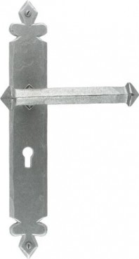 Anvil 33608 Tudor Lever Lock Door Handles Pewter Patina