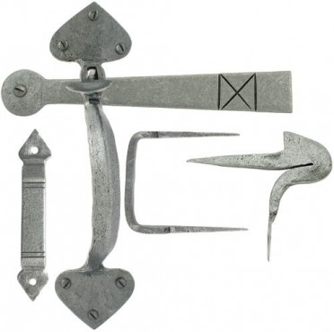 Anvil 33638 Gothic Thumblatch Set Pewter Patina