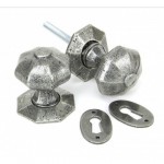 Anvil 33643 Octagonal Mortice or Rim Knob Set Pewter 56.84