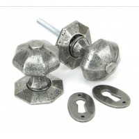 Anvil 33643 Octagonal Mortice or Rim Knob Set Pewter 56.84