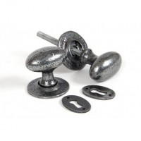 Anvil 33644 Oval Mortice or Rim Knob Set Pewter 54.66