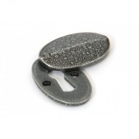 Anvil 33664 Oval Lever Key Escutcheon & Cover Pewter Patina 11.14