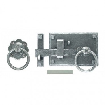 Anvil 33667 Cottage Latch Set Right Hand Pewter Patina