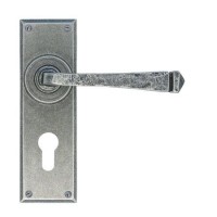 Anvil 33703 Avon Euro Profile Lever Lock Door Handles Pewter Patina 110.65