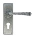 Anvil 33703 Avon Euro Profile Lever Lock Door Handles Pewter Patina