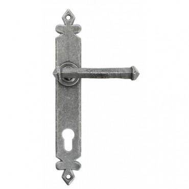 Anvil 33766 92mm Tudor Espagnolette Euro Lock Door Handle Set Pewter