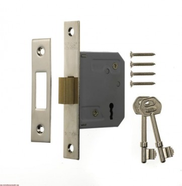 Era 472-31 65mm 3 Lever Mortice Deadlock Brass