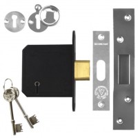 Securefast 76mm 5 Lever Deadlock Satin BS3621-2007 34.85