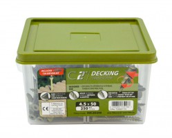 Timco C2 Decking Screws Green 4.5 x 50 Tub of 250 £9.55