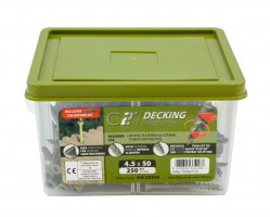 Timco C2 Decking Screws Green 4.5 x 50 Tub of 250 10.06