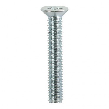 M6 X 50 Machine Screw Z/P CSK Pack of 10