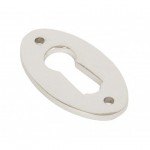 Anvil 83810 Oval Lever Key Escutcheon Polished Nickel 9.67
