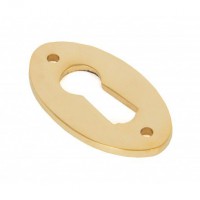 Anvil 83812 Oval Lever Key Escutcheon Polished Brass 8.34