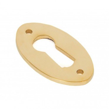 Anvil 83812 Oval Lever Key Escutcheon Polished Brass