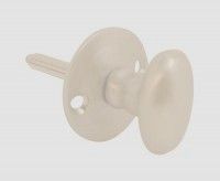 Oval Thumb-turn on Rose for Security Bolt Satin Chrome