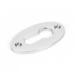 Anvil 90280 Oval Lever Key Escutcheon Polished Chrome 10.44