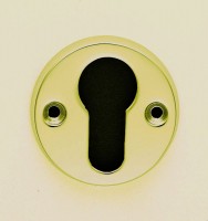 Carlisle Brass Euro Profile Escutcheon Face Fix AA145 Polished Brass 6.96