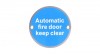 76mm Automatic Fire Door Keep Clear Sign SAA BS5499