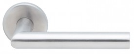 Hoppe EX1400Z/42 (AR364) 20mm Mitre Lever Door Handles on 6mm Rose G316 SSS 19.37